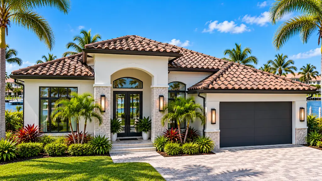 Mediterranean-style home with a terracotta barrel tile roof